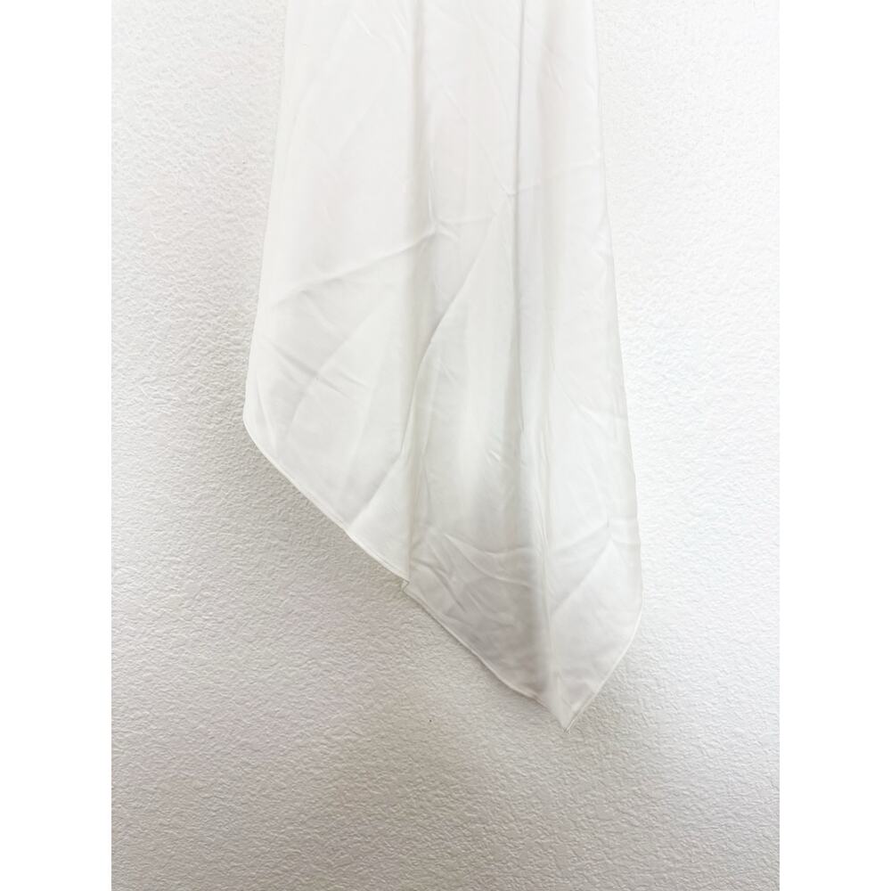 Zara White Asymmetric Satin Halter Top Size XXL Open Back 4772/137 Sexy Party - Picture 9 of 14